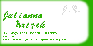 julianna matzek business card